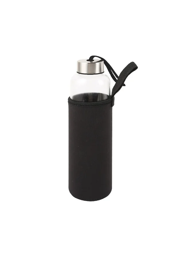 DANUBE HOME Danube Essential 2-Piece Borosilicate Glass Sport Bottle Set - 600ml, Durable & Stylish Water Bottles for Hydration, Ideal for Gym & Outdoor Activities