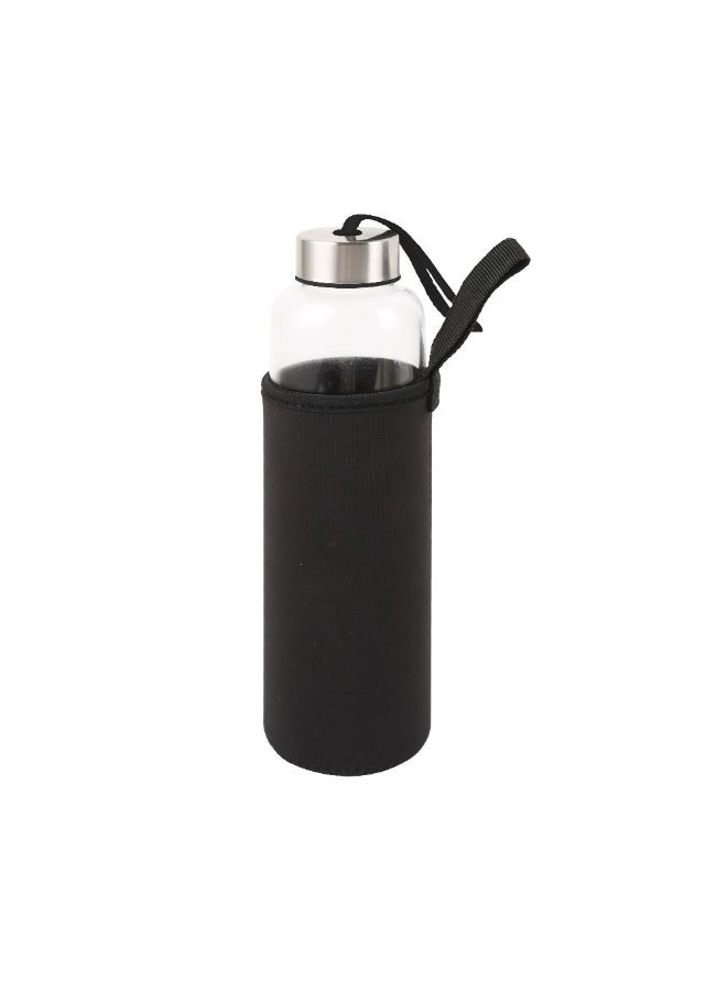 DANUBE HOME Danube Essential 2-Piece Borosilicate Glass Sport Bottle Set - 600ml, Durable & Stylish Water Bottles for Hydration, Ideal for Gym & Outdoor Activities - Image 2