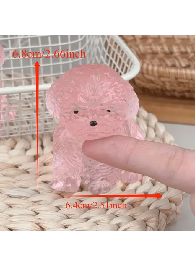 Cute Pink Teddy Dog Soft TPR Squishy Toy For Kids Sensory Play Birthday Gift - Image 3