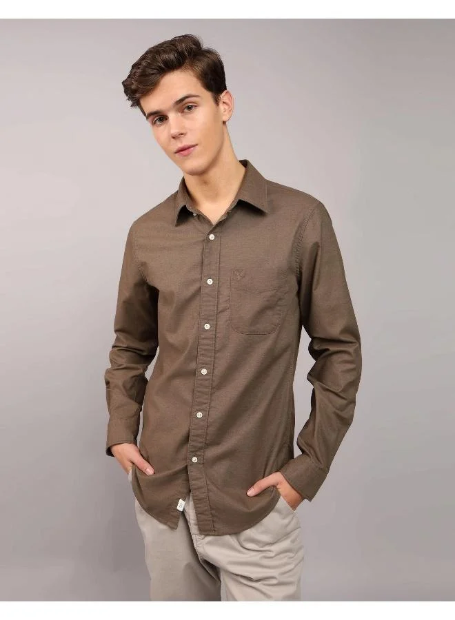 American Eagle AE Slim Fit Flex Oxford Button-Up Shirt