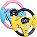 VOSCHOIX 2PCS Kids Steering Wheel ToyPlastic Multifunctional Simulated Driving Controller Early Education Wheel Toy with Light Music for Kids - Image 2