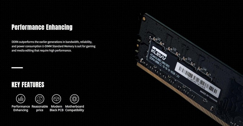 klevv DDR4 8GB (1x8GB) 3200MHz CL22 1.2V UDIMM Desktop Ram Memory SK Hynix Chip (KD48GU880-32N220A) - Image 5