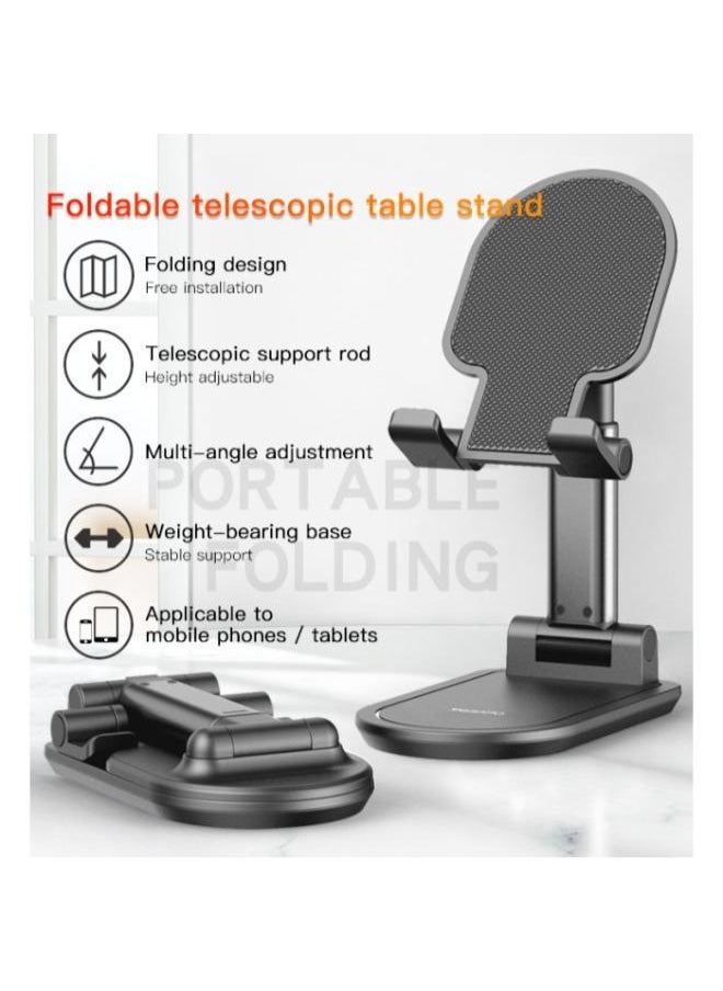 Yesido C85 Portable Desktop Telescopic Folding Phone Holder | Adjustable Aluminium Alloy Tablet Stand  - Image 2