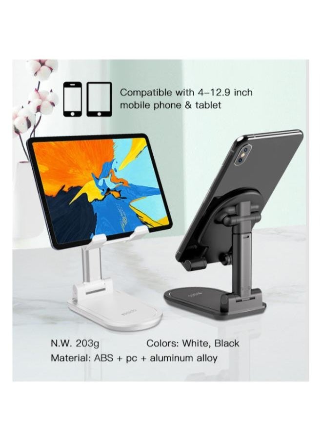 Yesido C85 Portable Desktop Telescopic Folding Phone Holder | Adjustable Aluminium Alloy Tablet Stand  - Image 3