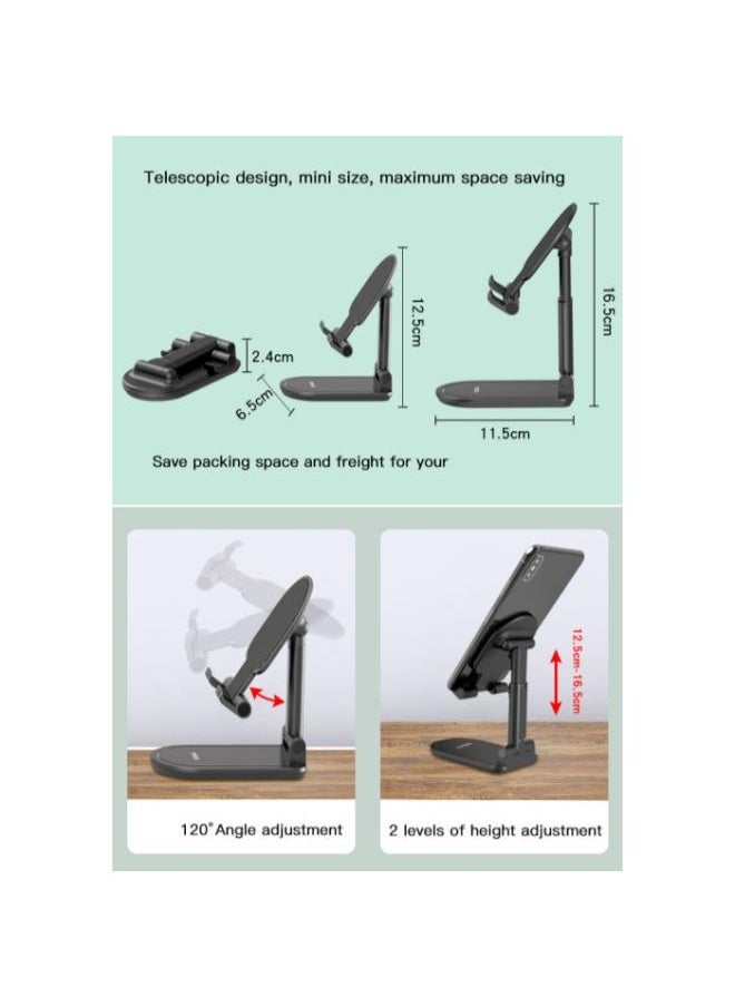 Yesido C85 Portable Desktop Telescopic Folding Phone Holder | Adjustable Aluminium Alloy Tablet Stand  - Image 4