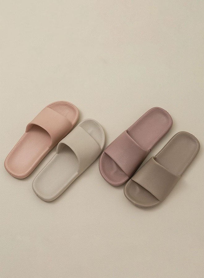 Hanayo Slipper Indoor Open Toe EVA Slippers Quiet Household Bathroom Shower Soft Bottom Anti-skid Slippers Female Slippers(Pink)  - Image 5