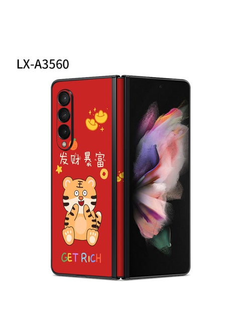 For Samsung GalaxyZfold3/w22 Back Film Protective Film Stickers SM-F9260 Folding Screen Protective Film-Color:LX-A3560-Dimensions:For Samsung Fold3 One-part Front Frame (3M)