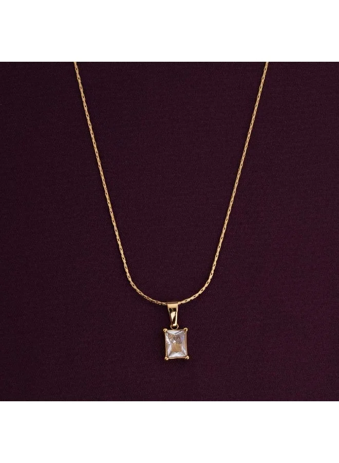 بالموناس PALMONAS 18k Gold Tone Plated Delicate Moonstone Necklace
 for Women