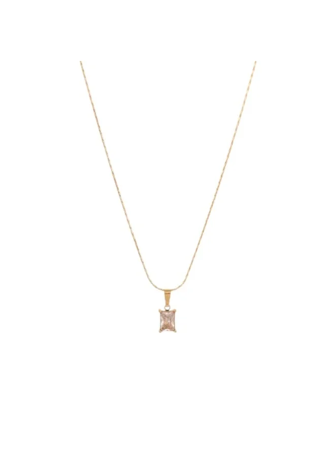 بالموناس PALMONAS 18k Gold Tone Plated Delicate Moonstone Necklace
 for Women