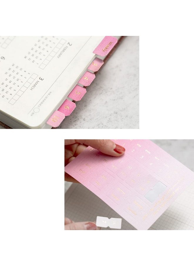 Etncy Life 10 Sheets Monthly Adhesive Index Tabs Colorful Monthly Separator Tabs for Office Study Planners Organizations (All Four Colors)  - Image 3