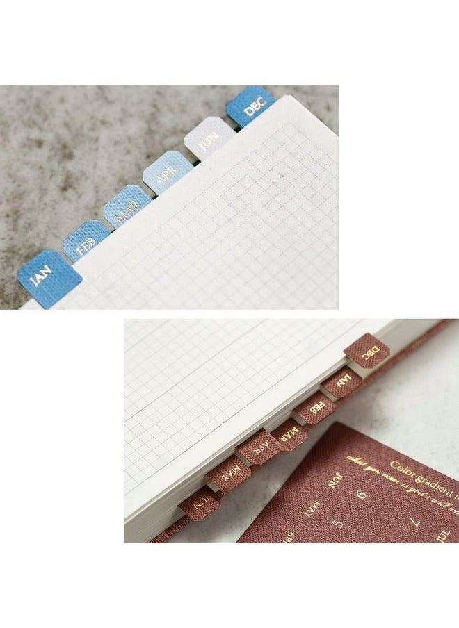 Etncy Life 10 Sheets Monthly Adhesive Index Tabs Colorful Monthly Separator Tabs for Office Study Planners Organizations (All Four Colors)  - Image 4