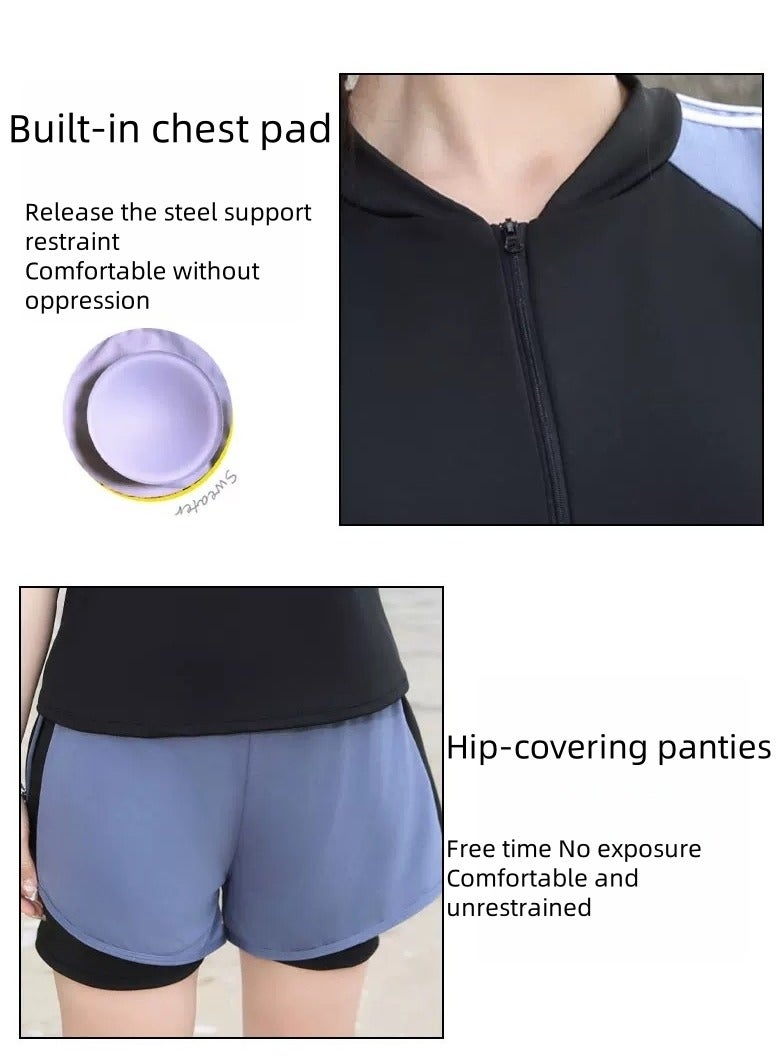 Skin Need Modest Two-Piece Sports Swimsuit for Women – Tummy Control, Plus Size, Ideal for Students & Hot Springs - Image 3
