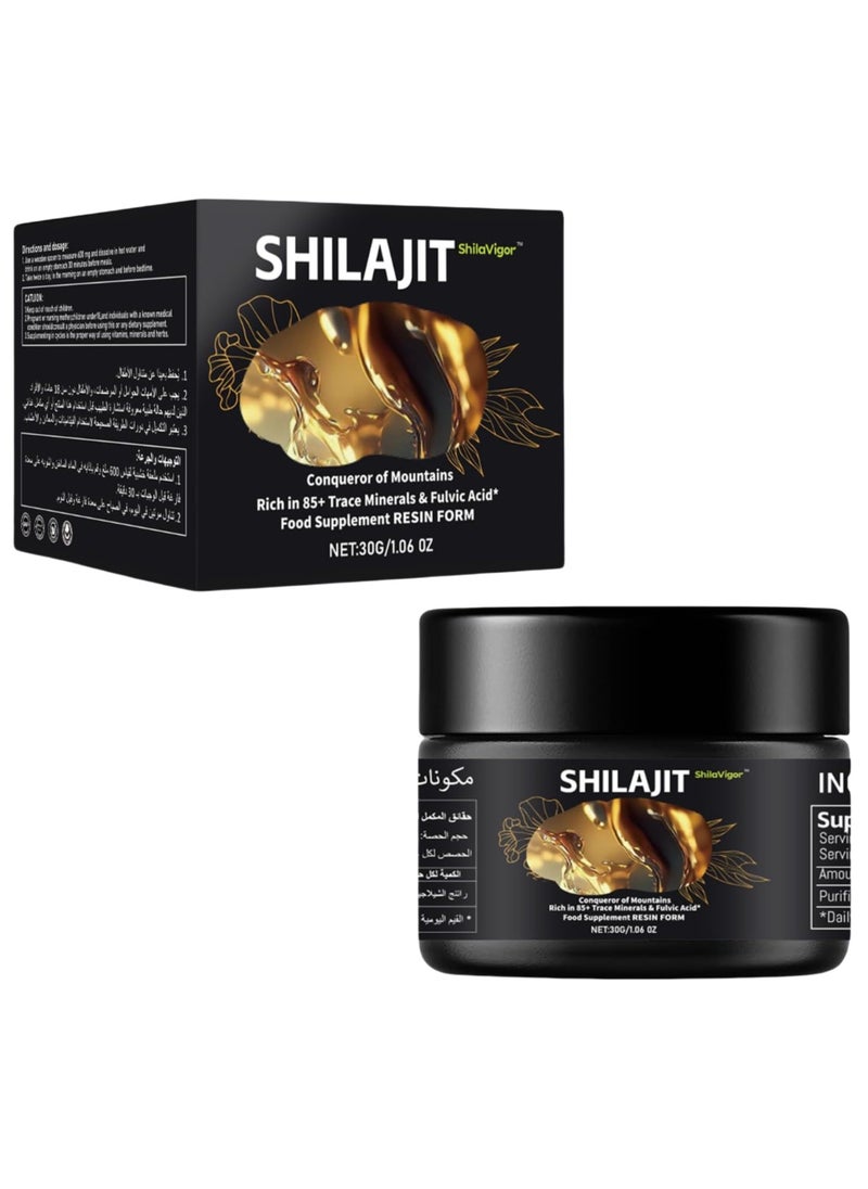 ShilaVigor - Shilajit Organic Shilajit Resin Himalayan Shilajit Supplement Maximum Potency and Pure Shilajit for Men Gold Grade Natural Shilajit with 250mg purified shilajit resin.NET50g - Image 1