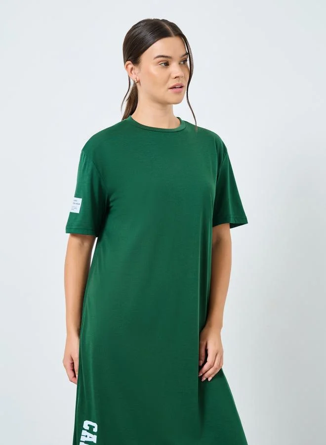 Styli Styli California Patch Sleep T-Shirt Dress