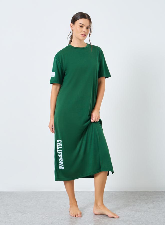 Styli California Patch Sleep T-Shirt Dress - Image 1
