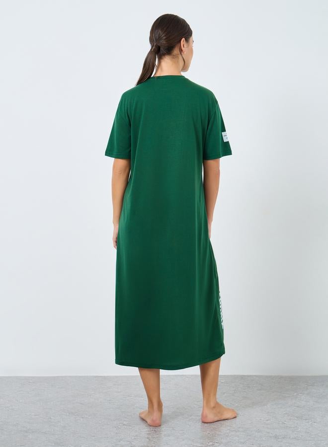 Styli California Patch Sleep T-Shirt Dress - Image 5