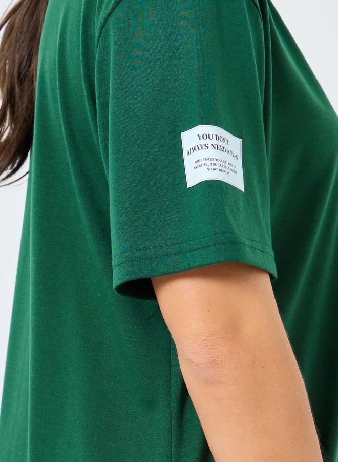 Styli Styli California Patch Sleep T-Shirt Dress