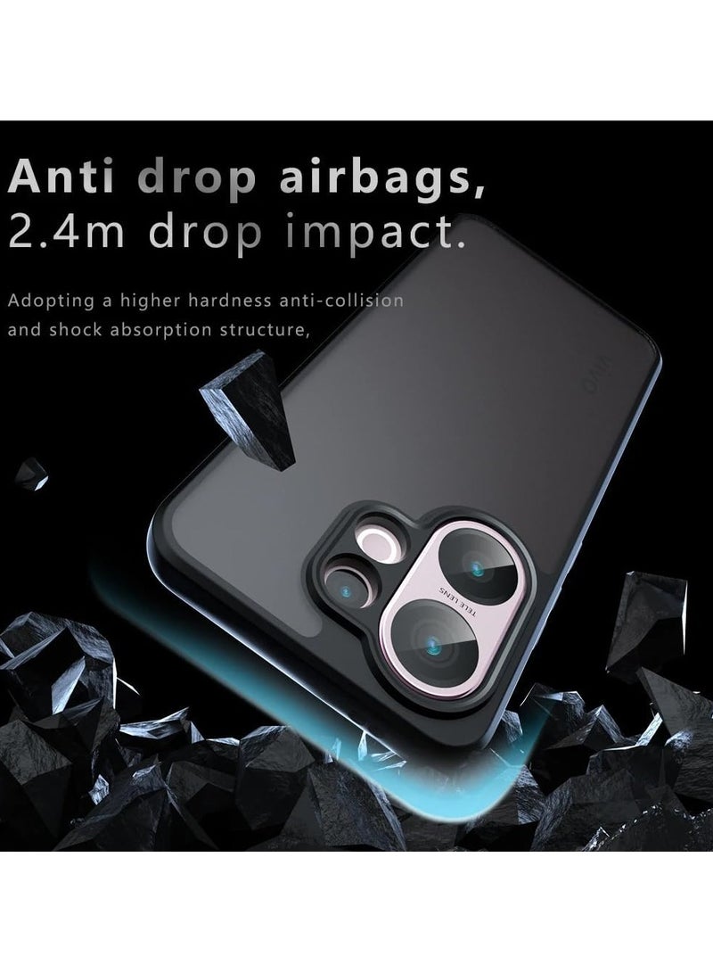 general Protective case compatible with Vivo V60 5G, skin-friendly matte transparent outer shell with airbag protection, anti-yellowing PC+TPU shockproof protective case suitable for Vivo V60. - Image 3