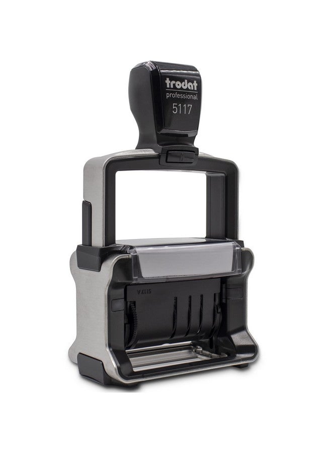 Rubber Stamp Creation 5117 Professional 12Message Stamp W/Dater Selfinking Blue/Red 2 Color Ink - Image 2