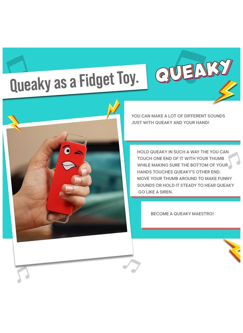 بليكس Queaky - لعبة STEM، أفضل لعبة هدية للأطفال، لعبة مبتسمة مع صوت (أزرق)  - Image 3