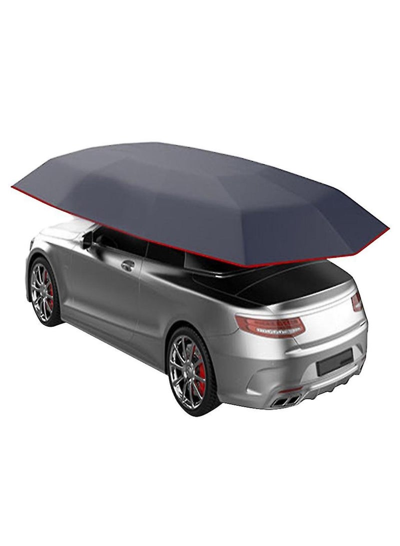 Car Sun Shade Umbrella Cover Tent Cloth Uv 4.2 X 2.1m Blue - Image 1