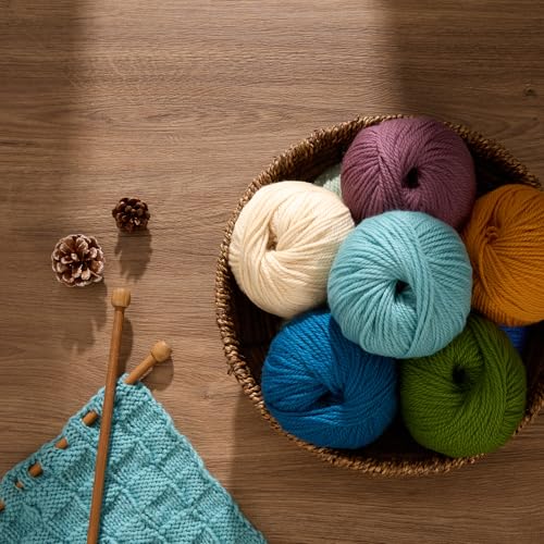 Gisimo 100% Merino Wool Yarn 3-Ply Luxurious and Soft Yarn for Hand Knitting & Crocheting (Apricot,1Ball) - Image 5