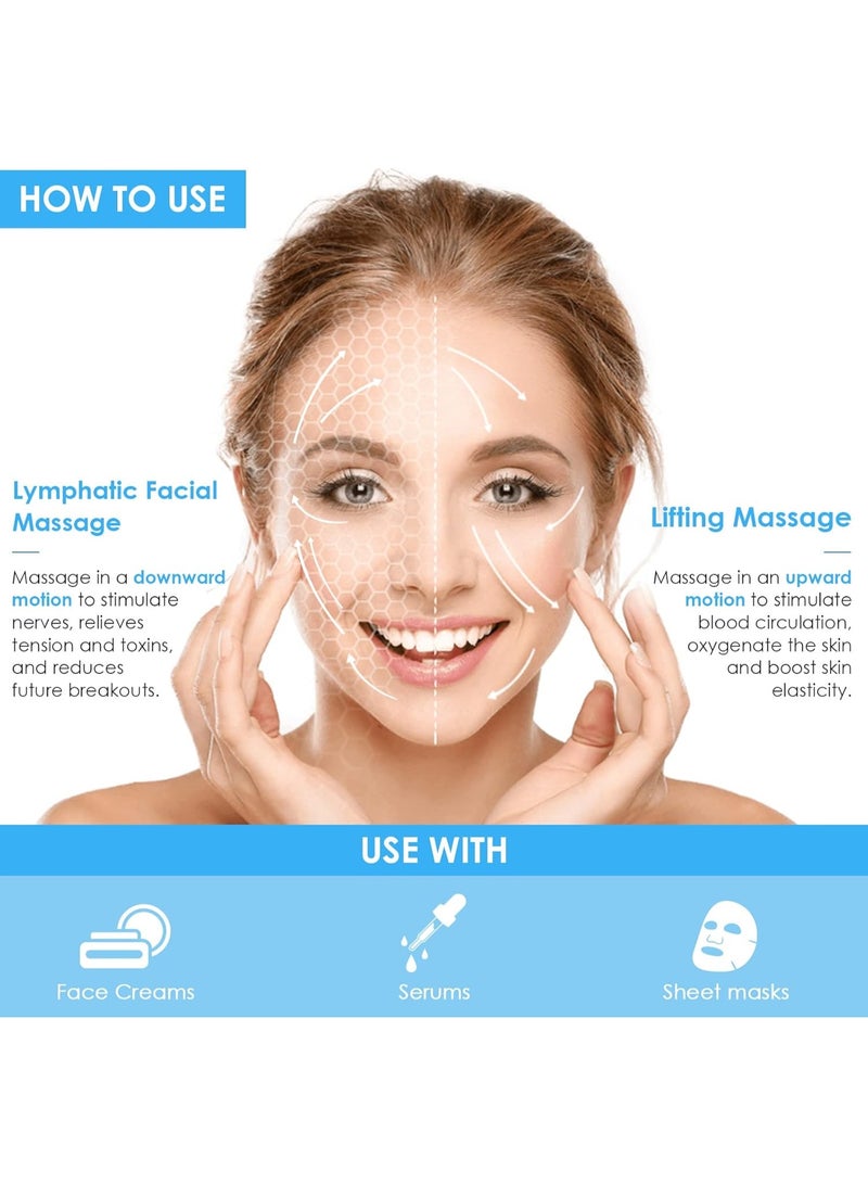 Ice Ball Face and Neck Massage Set, Facial Massage Tools for Puffiness Reduction, Skin Rejuvenation, Cryotherapy Dark Circle Treatment, Anti-Aging with Ice Balls, Gua Sha Tool, Daily Skin Care Set - Blue - Image 5