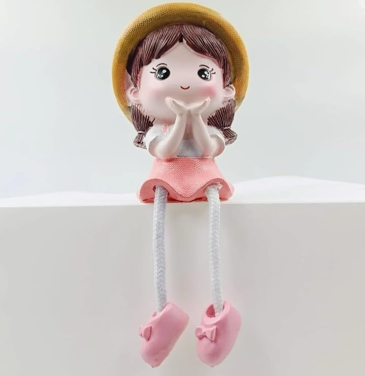 VRB Dec 4 pcs Hanging Legs Showpiece Cute Boy GirlToy Cute Couple FigurinesLeg Hanging Dolls for Home DecorDecorative Items for Home DecorValentine Gift for GirlfriendBoyfriend Model 08 - Image 3