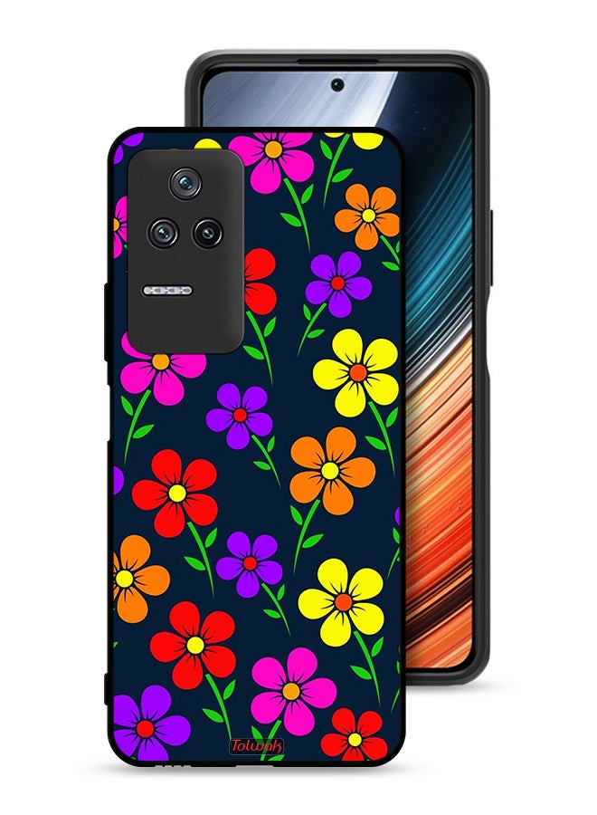 Tolwak Xiaomi Redmi K50 Pro Protective Case Cover Colorful Flowers - Image 1