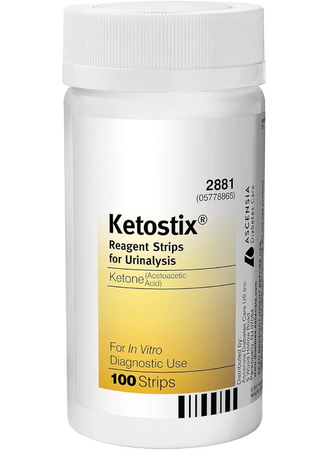 KETOSTIX - Ketostix Reagent Strips for Urinalysis, Measure Ketone Levels, 100-Count Box - Image 1
