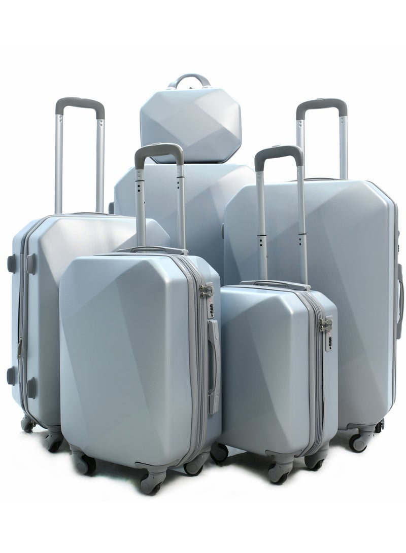 مورانو شنـط و حقائب سفر بعجلات دوارة مكونة من 6 قطع ، لون رمادي فاتح. - Image 1