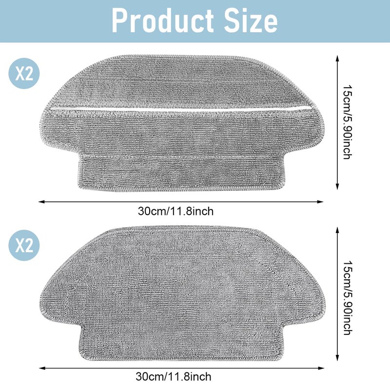 Verilux Mopping Cloth for Mi Robot Robot Vacuum Cleaner S10 Microfiber Absorbent Wet Dry Use Mop Cloth Replacements for Vacuum S10 - Image 2