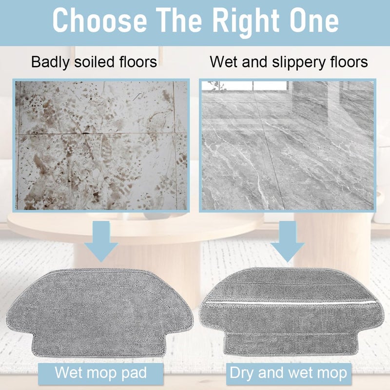 Verilux Mopping Cloth for Mi Robot Robot Vacuum Cleaner S10 Microfiber Absorbent Wet Dry Use Mop Cloth Replacements for Vacuum S10 - Image 4