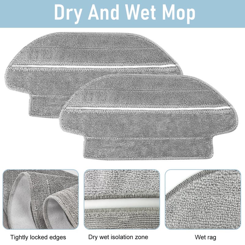 Verilux Mopping Cloth for Mi Robot Robot Vacuum Cleaner S10 Microfiber Absorbent Wet Dry Use Mop Cloth Replacements for Vacuum S10 - Image 5