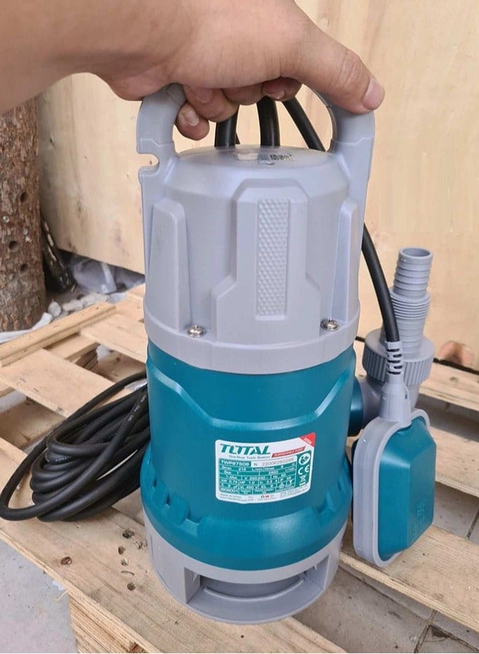 TOTAL Total Submersible Sewage Water Pump 750W (1.0HP) – 8m Head, 217L/min Flow, Dirty Water Pump with Float Switch, Copper Motor, for Drainage, Sump, and Sewage Applications  - Image 2