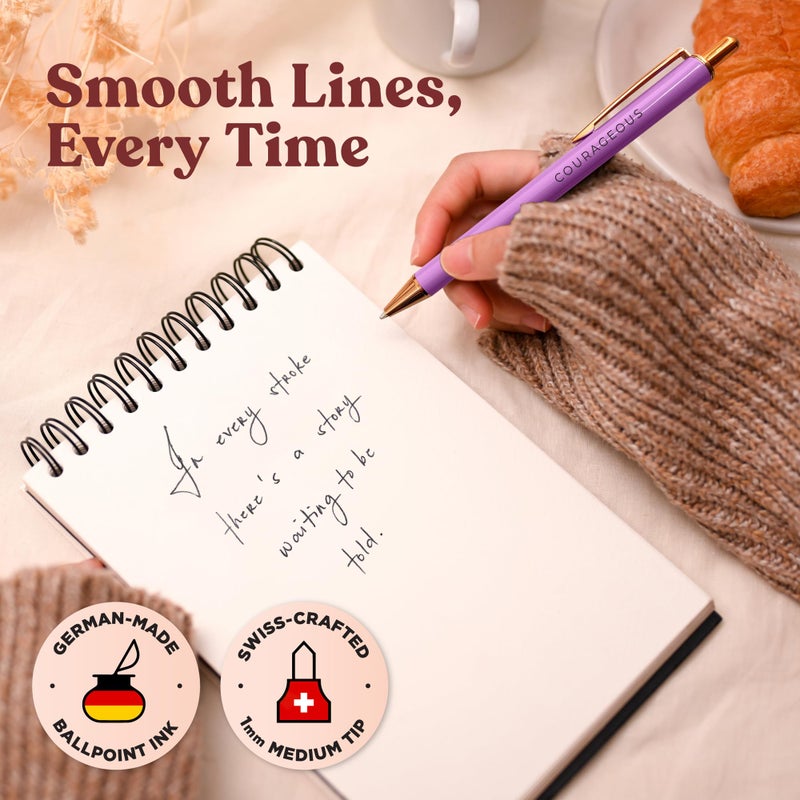 MESMOS Fancy Pen Set - Inspirational Gifts for Women, Office Motivational Writing Pens for Boss Lady, Unique Click Pens for Servers and Promotions - Image 3