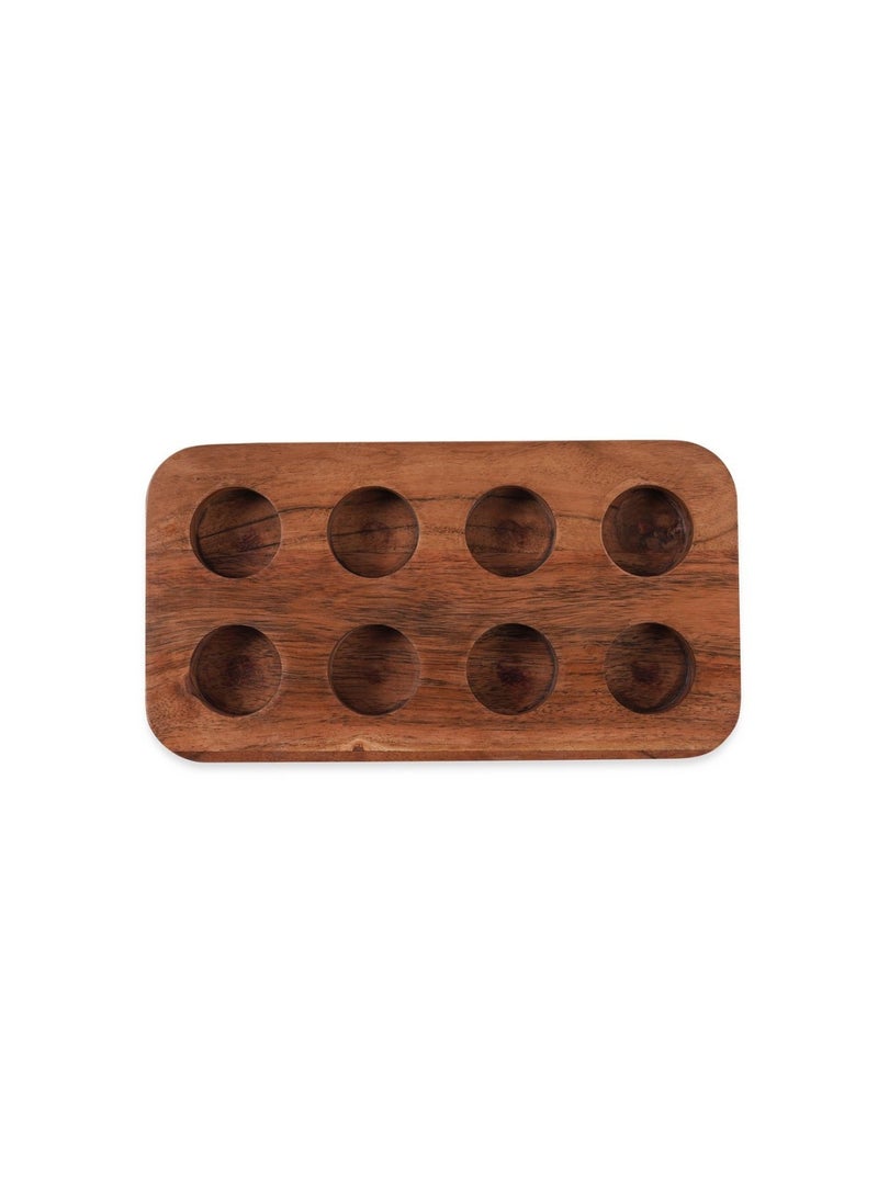 Pan Home صينية بيض رابحة أكاسيا 25x13x2.54 سم - طبيعي - Image 3