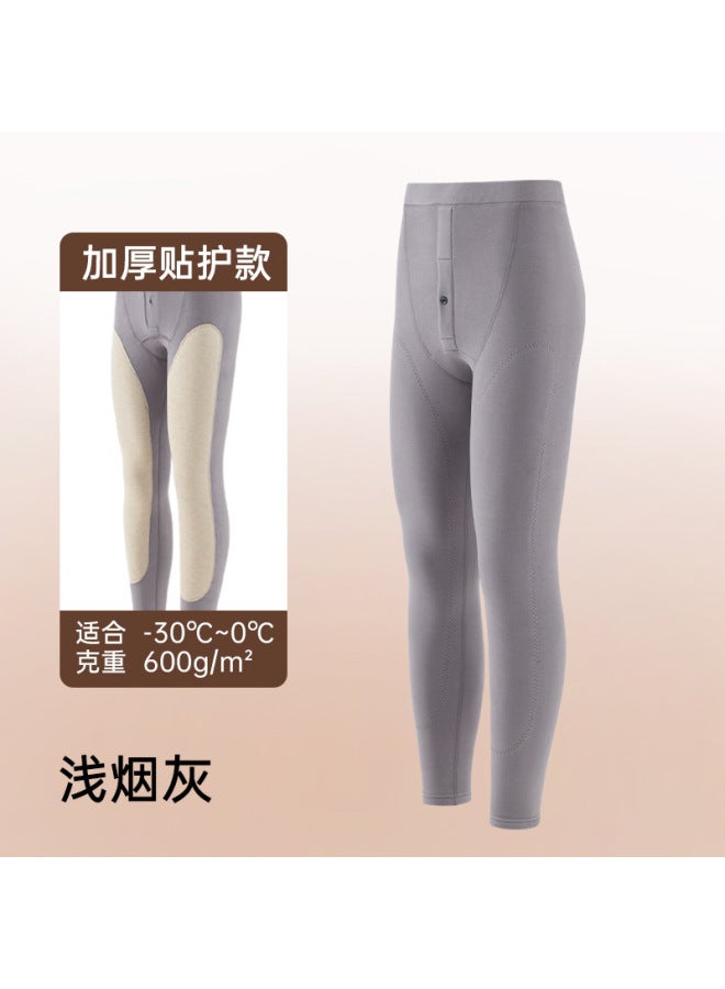 Winter 600g Anti-extreme Cold Fleece-lined Thickened Antibacterial Large Patch Protection Long Pants Thermal Underwear Men's Wool Heating Warm Pants Women's