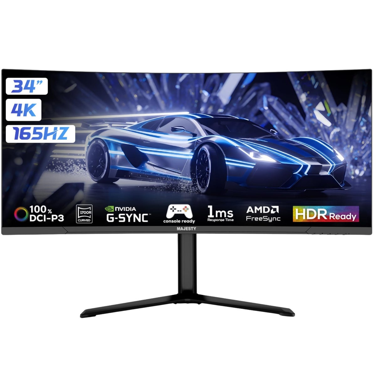 ماجستي Majesty 34 Curved Gaming Monitor 1700r 34 inch