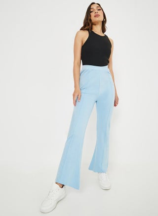 High Rise Solid Flared Jogger