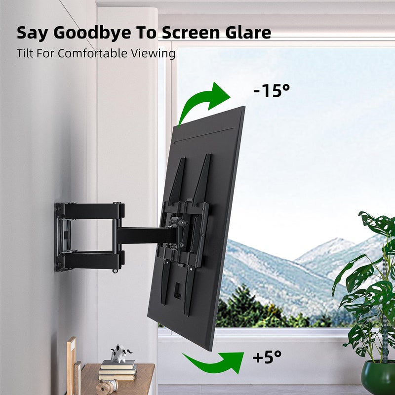 USX MOUNT Full Motion TV Wall Mount for Most 37"-84" Flat Screen TV, Swivel or Tilt TV Wall Bracket with Dual Articulating Arms, for 12"-16" Wood Studs, Max VESA 600x400mm, Load 120 lbs by USX MOUNT - Image 4