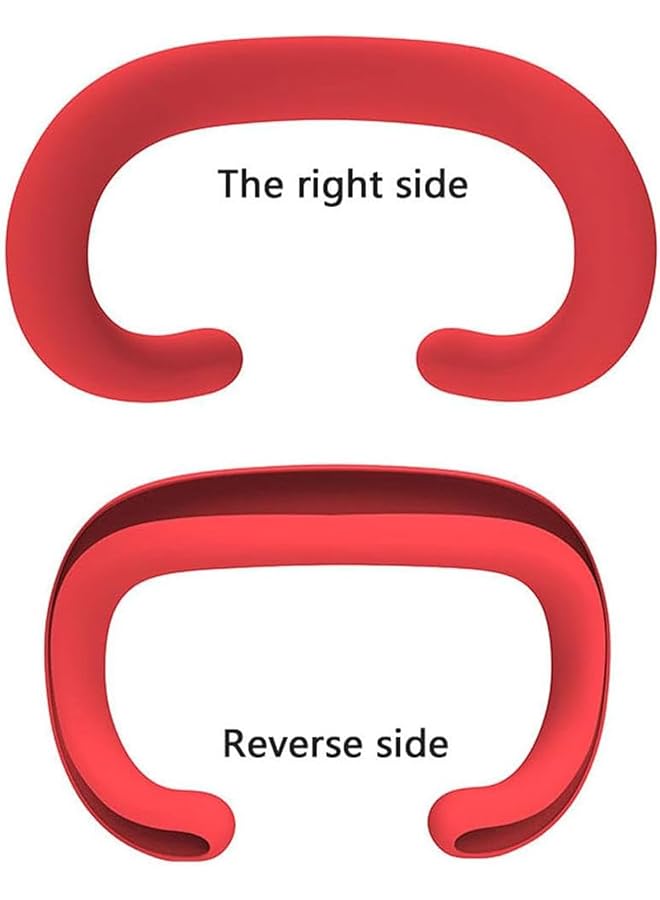erorex VR Silicone Face Pad Cover For Vision Pro Accessories VR Face Cushion Waterproof Washable Eey Mask For Vision Pro Headset Silicone Replacement Face Pad Red - Image 5