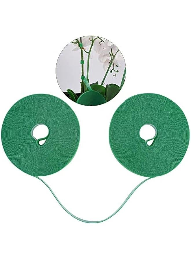 Generic Reusable Plant Ties, Garden Tape for Plant, Adjustable Garden Vines Plant Ties, Gentle Plant Ties, Tomato Tape, Indoor Outdoor Gardening Supplies | 66 ft (2 Rolls 50ft) by 1/2 Inch | Green  - Image 1
