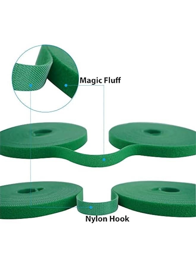Generic Reusable Plant Ties, Garden Tape for Plant, Adjustable Garden Vines Plant Ties, Gentle Plant Ties, Tomato Tape, Indoor Outdoor Gardening Supplies | 66 ft (2 Rolls 50ft) by 1/2 Inch | Green  - Image 2