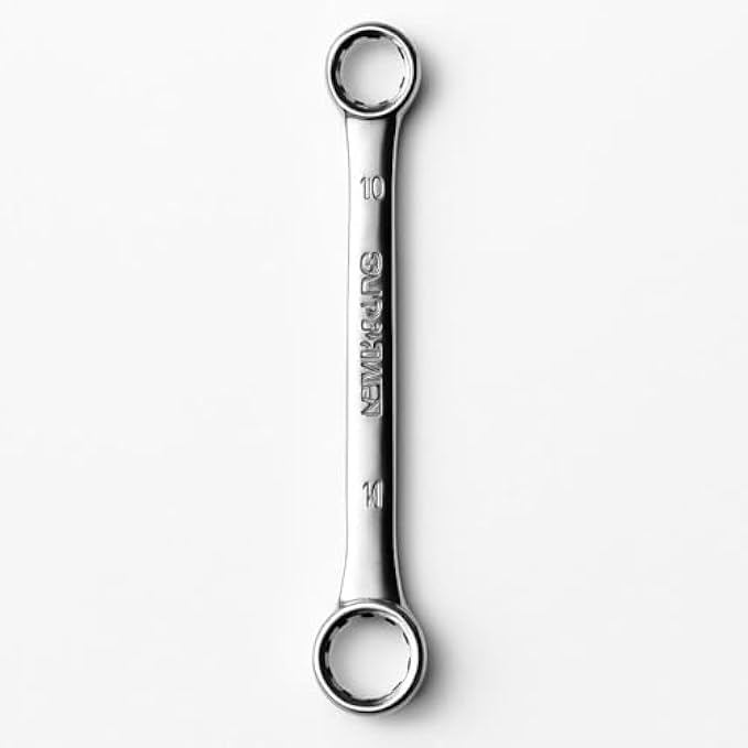 Fitto Dual Head Ring Spanner 10x11 mm Double End Box Wrench Chrome Vanadium Hand Tool - Image 1