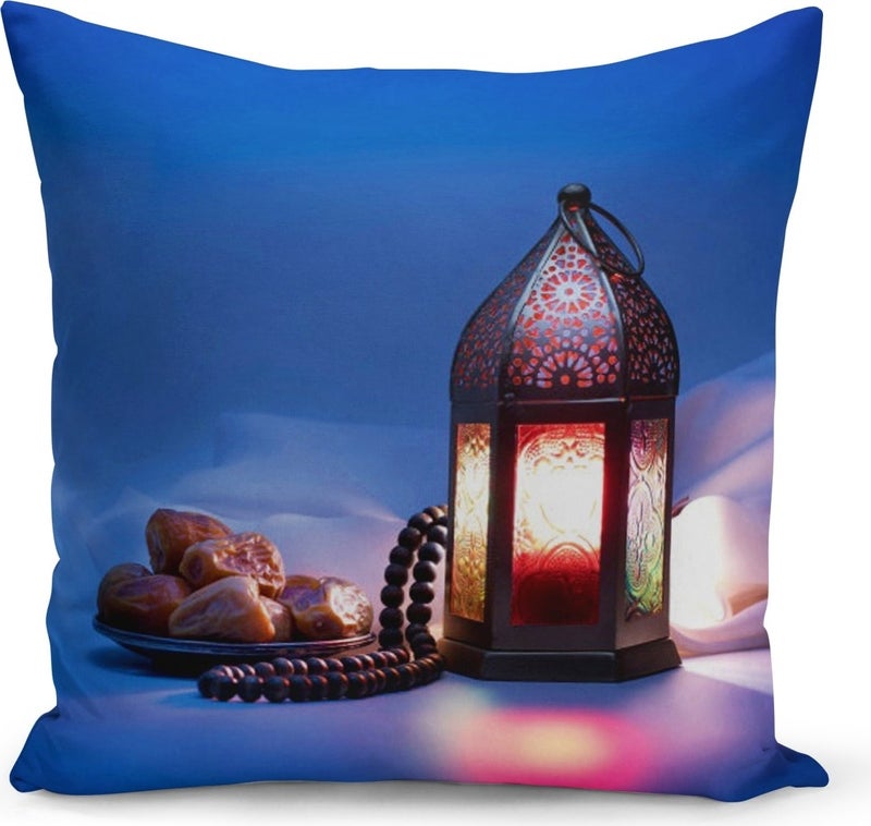 Filamente Ramadan Special Patterned Double Sided Digital Printed Cushion Cover 