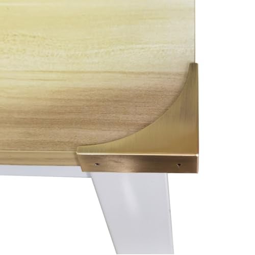 Sutfmwe Metal Corner Protector 4 Pcs - Decorative Corner Brackets for Furniture, Wood Box, Desks, Wooden Frame, Brass Zinc Alloy Table Corner Protectors (Retro Brass) - Image 5