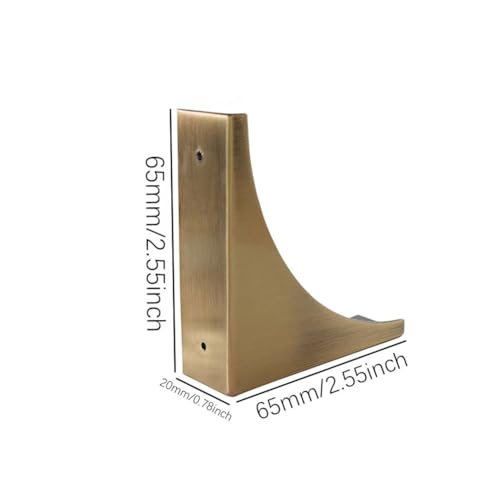 Sutfmwe Metal Corner Protector 4 Pcs - Decorative Corner Brackets for Furniture, Wood Box, Desks, Wooden Frame, Brass Zinc Alloy Table Corner Protectors (Retro Brass) - Image 2