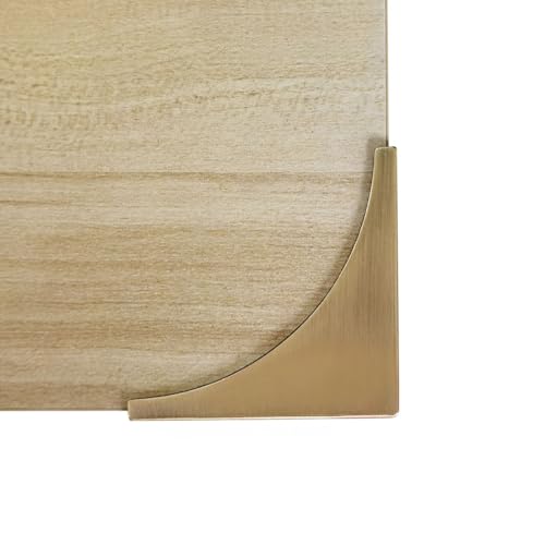 Sutfmwe Metal Corner Protector 4 Pcs - Decorative Corner Brackets for Furniture, Wood Box, Desks, Wooden Frame, Brass Zinc Alloy Table Corner Protectors (Retro Brass) - Image 3