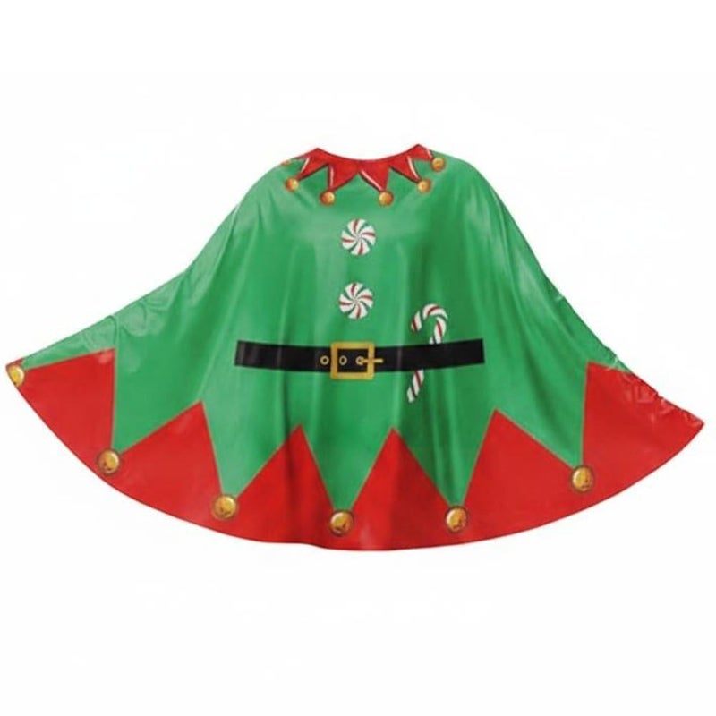 Vobumix Adult Christmas Cape for Women, Polyester Elf Shawl Cape for Xmas Party and Cosplay, 81 cm - Image 1